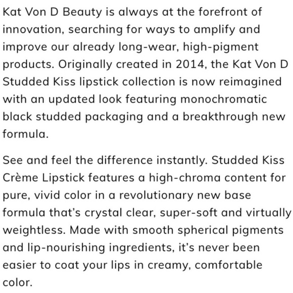 Kat Von D Studded Kiss Lipstick π - Picture 15 of 15